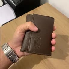 Carteira Masculina Sintética Velcro Compacta Cartões CNH Cédulas