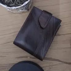 Carteira masculina Couro legítimo Compacta Cartões CNH Cédulas