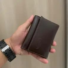 Carteira Masculina em Couro Sintético com Fecho de Velcro Excelência e Sofisticação
