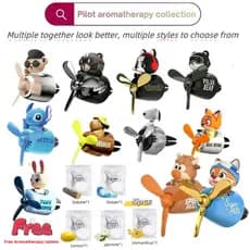 Ornamento De Aromaterapia De Carro Fofo De Desenho Animado | Saída De Hélice Rotativa 2 Em 1 , Purificador De Ar E , Eli