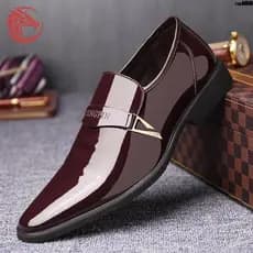Sapatos altos aquecidos? Interno Primavera Social Preto Marrom Couro Brilhante Vestido De Noiva> Masculino Genuine % < 1