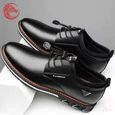 Sapatos sociais masculinos de couro de vaca, sapatos britânicos baixos e rasos confortáveis, casuais 378 3711