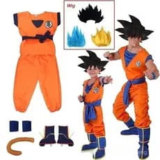 Cosplay Aniversário Fantasia do Menino Son Goku Anime Dragon Ball Halloween para Crianças Nunca N8FP 2415