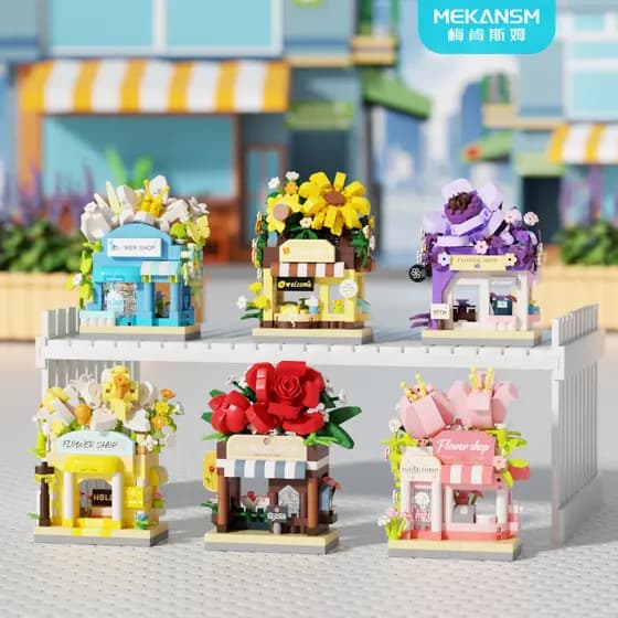 Blocos de Construção de Micropartículas, Modelo de Mini Cenário Urbano, Ornamentos, Montagem Educacional, Brin Gift 3841