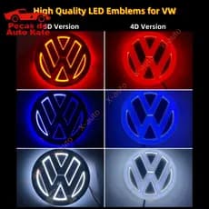 Emblema LED para Carro Volkswagen 5D E 4D - Serve na Frente ou Traseira - Substitui o Logo Original VW W5UC 1425 0271