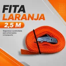 Cinta com presilha Catraca mordente 400kg Amarraçao Carga Jet Ski Moto 2,5 M