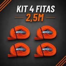 kit 4 cintas 400kg  de amarraçao geral prender fixare transportar carga motos e mais fita rack com presilha mordente