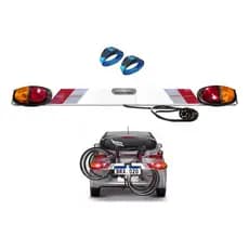 regua sinalizadora para transbike com luz led pisca seta em aluminio