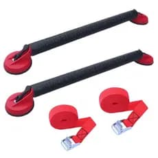 rack de ventosas com sução universal teto carro 45 kg + 2 fitas de amarrarão para escada prancha surf cargas bagageiros