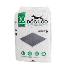 Tapete Higiênico Pet Dog Loo Carvão Ativado 60cm x 60cm 30 Un
