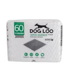 Tapete Higiênico Pet Dog Loo Carvão Ativado 60cm X 60cm 60un