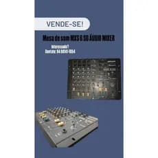 MESA DE SOM MXS 6 SD ÁUDIO MIXER