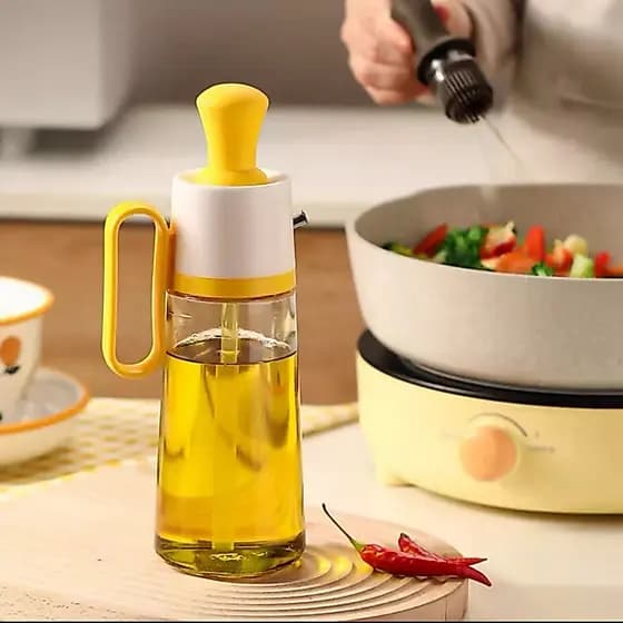 Garrafa Spray de Óleo para Cozinha Borrifador de Azeite para Salada Churrasco Air Fryer
