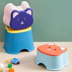 Banquinho Infantil Com Desenho Gato Apoio De Pé Alta Qualidade Plástico Baby OIH-2952