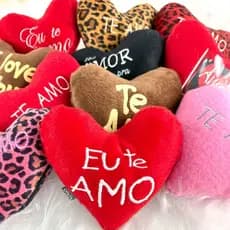 Combo 4 Corações De Pelúcia 13 cm Presente Para Namorados