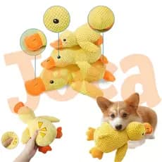 Brinquedo Interativo Pelúcia Reforçada  P, M e G Pato Para Cães Com Apito