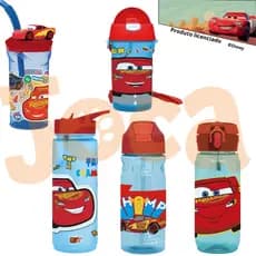 Garrafas Com Tampa E Canudo Disney Carros - Relâmpago McQueem - Produto Licenciado