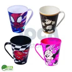 Caneca Disney Infantil Com Alça Plástico Disney Plasútil 360ml - produto Licenciado