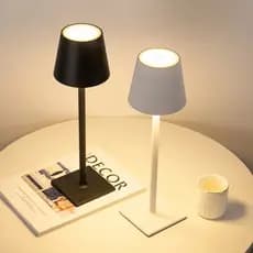 Luminária Abajur Mesa Led Touch Dimerizável Sem Fio Recarregável