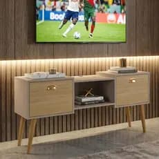 Rack Home Sala ORFEU 1.20CM com 2 Portas para Tv de Até 48 Polegadas