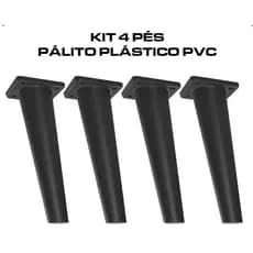 Kit 4 Pés Palito Retrô 16cm – Ideal para Sofás, Racks e Mesas