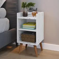 Mesa de Cabeceira para Quarto Max com Porta Celular Retrô Várias Cores