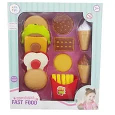 Brinquedo Cozinha Infantil Comidinhas Fast Food Completa com Acessórios