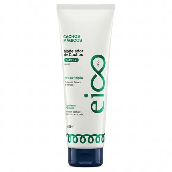 Modelador de Cachos Eico Cachos Mágicos Creme - Térmica Filtro UV 250ml Ondulados 2ABC