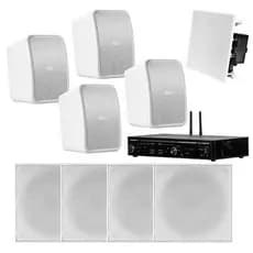 Kit Sonorização Residencial Frahm Area Gorumet 5HS Outdoor Branca