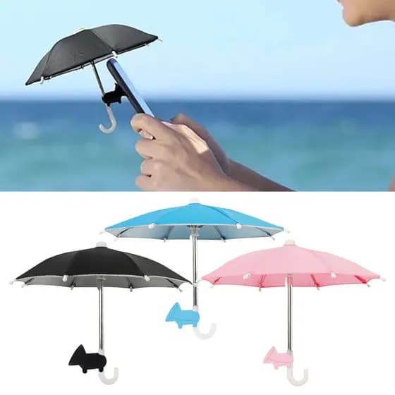 Mini Guarda-Chuva Sol Acessórios De Decoração De Bicicleta Móvel Automático De Poliéster Nova Telefone
