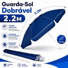 Guarda-Sol Gigante para Praia e Piscina | Ombrelone Reforçado para Área Externa