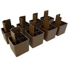Pés para guarda roupa, racks e armários kit com 8, 6 ou 4 pés cor: CANELA