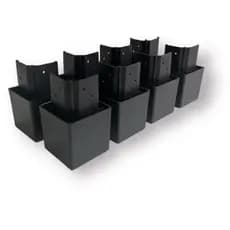 Pés para guarda roupa, racks e armários kit com 8, 6 ou 4 pés cor: PRETO