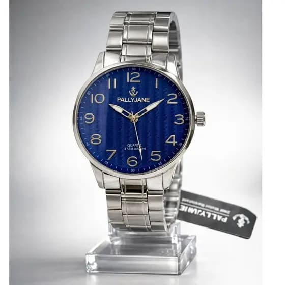 Relógio Masculino PALLYJANE Aço Inoxidável Original 3ATM À Prova D’Água Luxo Social Quartz PLA-11
