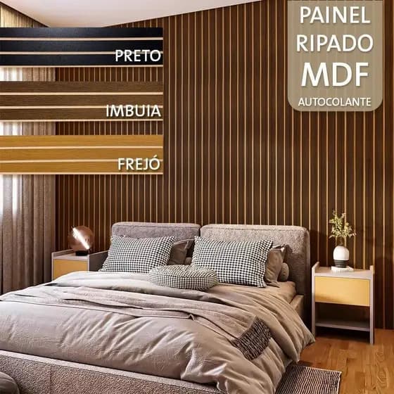 Cabeceira Para Cama Box em MDF Ripado 45X11 3D , Auto Colante, Pratico, sem Furos , ENVIO IMEDIATO !