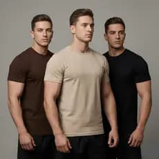 Camiseta Masculina Lisa Algodao Premium Kit 3 Camisas  basica Manga Curta Slim