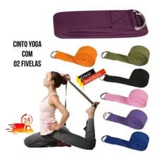 Cinto de Alongamento Yoga Praticidade Equipamentos Esportivos Artigos de Esportes Bem Estar Saúde