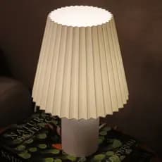Abajur Luminária De Mesa Sala Quarto Plissê