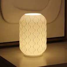 Luminária Abajur de Mesa Cúpula Decorativa Moderna Quarto Sala Escritório Design Exclusivo Luz Suave Bivolt LED