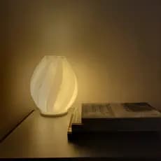 Abajur Luminária De Mesa Sala Quarto Cúpula Wave