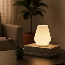Abajur Luminária de Mesa Nomo Design Moderno Minimalista Quarto Sala Decoração Estilo Nórdico Geométrico Luz Suave