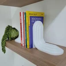 Aparador De Livros Suporte Estante Mesa Prateleira Organizador Book End Design Moderno Minimalista