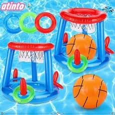 Brinquedos Flutuantes Para Piscina ATINTO , Jogo Divertido De Virola De Arremesso De Anel Inflável Ao Ar Livre , Suprime