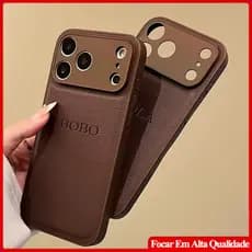 Nome Personalizado 3D DIY Capa De Couro Com Gravação A Quente Para iPhone 17 16 15 14 13 12 11 Pro Max