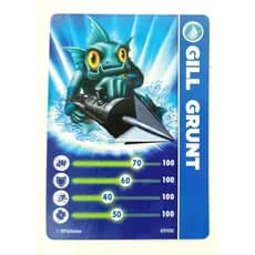 Card Skylanders Spyros Adventure Gill Grunt Colecionavel TCG