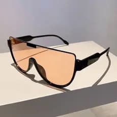 Meia Armação Marrom Óculos De Sol Conjuntos Versão Feminina Coreana Ins European American Retro Eyewear
