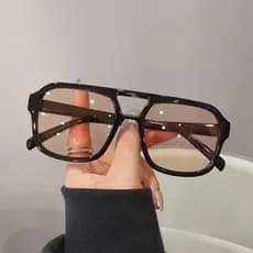 Nova Moda Óculos De Sol Coreanos De Feixe Duplo Personalidade Tendência Oca Homens E Mulheres Rede Vermelha Com
