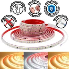 1m a 5m Fita Led Direta na Rede 120Leds IP65 Sem Uso de Fonte Para Perfil Led Sanca Movelaria Nicho