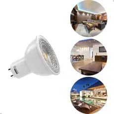 Kit 6 Lâmpadas LED Dicróica 6,5W Bivolt 6000K Luz Branco-Frio