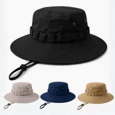 Chapeu militar Bucket Boonie Hat Caça Chapéu Camping Pesca Masculino Feminino